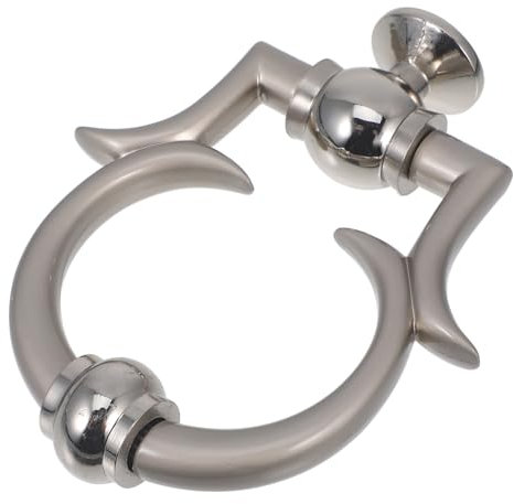 VILLCASE Türklopfer Die Haustür Innere Einzel Außen Überdimensioniert Willkommen Modern Bronze Poliert Einfach Antiquität Drinnen Retro-tür Bleiben Für Mit Silber Zinklegierung