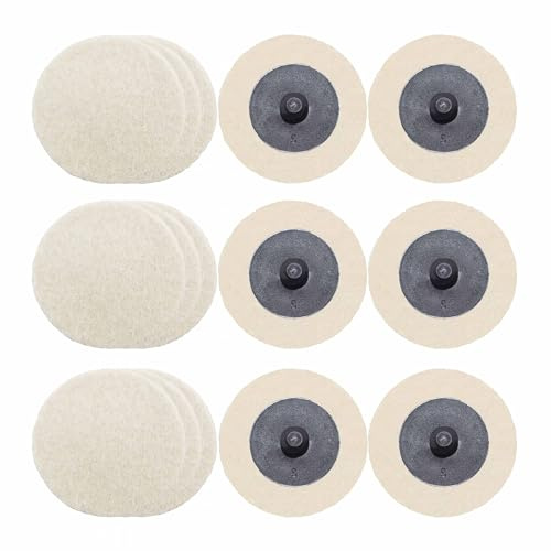 Merryland Polerskivor Av Ullfilt 50mm för Rakslipmaskin, 50 mm Polerhjul Ullfilt 15 St, Ullfiltpoleringsskivor Poleringsslipskivan Metall Stål Rostfritt Stål Järn, DGTAB15C1