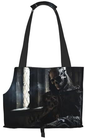 WZYCWB Sleeping Skeleton Man Leichte Reisetasche für Katzen & atmungsaktive kleine Hunde Umhängetasche für einfachen Transport