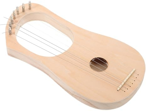 FUNOMOCYA Kit di Costruzione Suono Naturale e Sella in Legno con 7 Corde, Strumenti per Accordatura e Decorazione Artistica per Arpa Lira per Scuole e Performance
