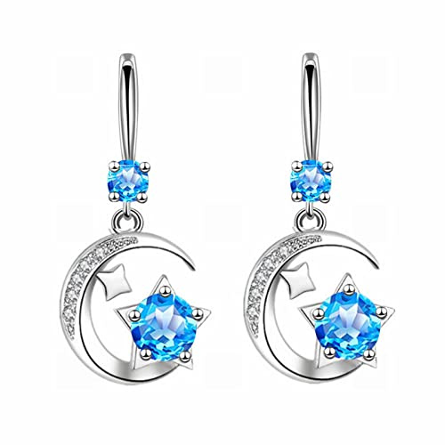LYGXWJFC Fashion Personality Örhängen Månörhängen Örhängen Vattendroppe örhängen infällda med diamantörhängen Damörhängen Dinglar