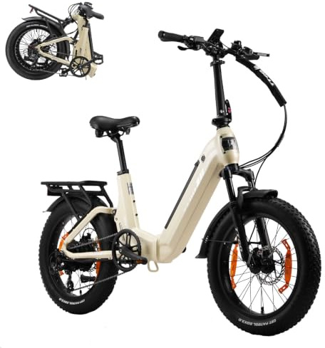 ttgo F7 20 e Bike Klapprad, 70Nm 48V 15AH Vollgefedertes Fatbike Elektrofahrräder mit StVZO | e Bike Herren&Damen Falt-Tiefeinsteiger mit 720Wh Akku (100-120km)