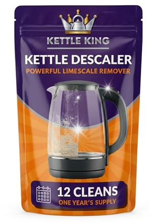 Kettle Descaler & Cleaner by Jexo | Limescale Remover Powder | 12 Cleans | 12 Month Supply | For All Electric Kettles