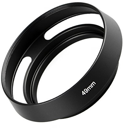 ayex Metall Gegenlichtblende 49mm Hohlprofil Schraubgewinde Streulichtblende Objektiv Lichtschutz