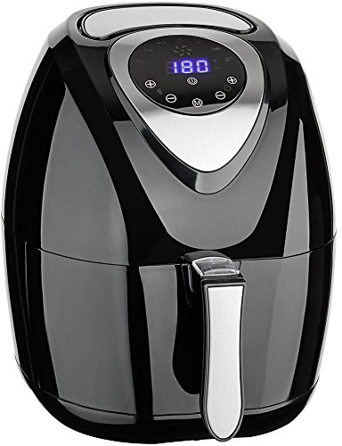 Bakaji Friggitrice ad Aria Calda Senza Olio Airfryer XL Display Digitale a 7 Programmi Capacità 3.2 Lt Premium 1400 W