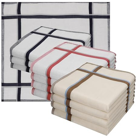 Betz Taschentücher Herrentaschentücher Stofftaschentücher Damen Männertaschentücher 100% Baumwolle Größe 40x40 cm Leo 2