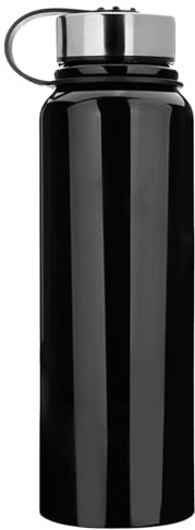 YYW 1,5 Liter Thermosflasche Edelstahl, Auslaufsicher Sportflasche, Schwarz | Doppelwandige Vakuum Isolierte hält, Trinkflasche, Hält Heiß und Kalt, für Sport, Arbeit oder Freizeit, Robust, langlebig