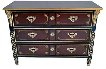 Luis XIV antiguo. Louises Rokoko - Cómoda de estilo barroco (nogal y dorado, 129 cm)