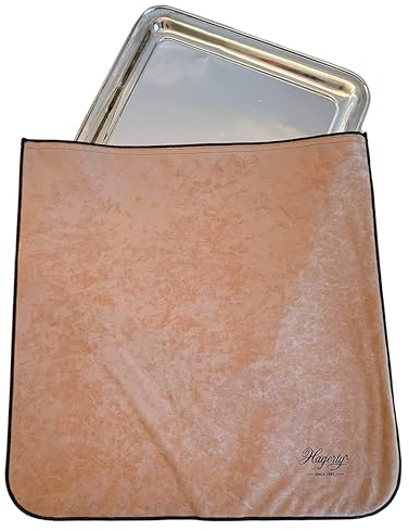 Hagerty Silver Guard Holloware Bag Housse pour argenterie I 40x40 cm I Rangement pratique I Protection anti-ternissement I En velours imprégné I Idéal pour assiettes, plateaux…