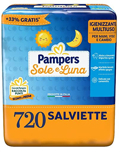 Pampers Sole e Luna Reinigungstücher, Karton mit 720 Tüchern