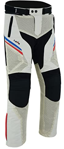 LOVO - Pantalon Moto Verano Unisex con Diseño Perforado - Ropa de Motociclismo para Hombre y Mujer - Confort y Ventilación Óptima - Protecciones Integradas en Rodillas y Caderas - Estilo Moderno