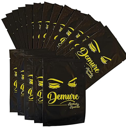 Demure Patchs Extensions de Cils 50 Paires, Patchs anti-peluches, Eye Gel Pads Coussinets d'extension Cil, Masque pour les yeux, pour salon et individuel, protège, hydrate, rajeunit