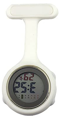 TopHomer 1 Stück Digital Krankenschwester Uhren, Digitaler Bildschirm Stille Elektronische Leuchtende Krankenschwesteruhr mit Pin/Clip-On Krankenschwester Watch für Männer Frauen