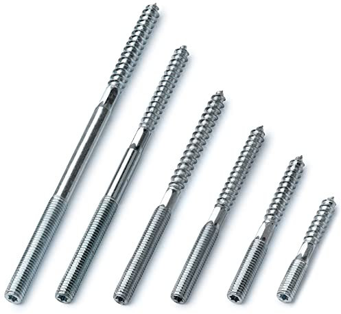 STRÜBER Stockschrauben Torx (10x160mm - 5 Stück) Schraubstifte Gewindestifte Stahl verzinkt TX-25 Doppelgewindeschrauben Rohrschellen Befestigungsmaterial