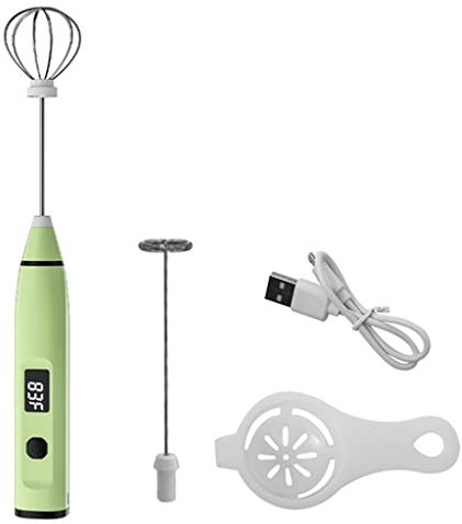 Samnuerly Mixer Milk Frother Portable Blender Mini Stirrer Chargeable Eggbeater (A