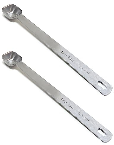2PCS 1/3tsp(1.5ml) Tiny Measuring Spoon, Small Teaspoon for Tiny Amounts