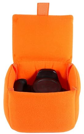 KIMISS Bag DSLR Camera Insert Case, Orange, Compact, Unisex, Velvet, Shockproof, Camera Bag, Case