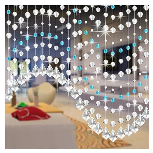 Cortina con Cuentas Cortina de Cuentas de Cristal 1m Cortina de Cristal de Cristal Cortina de Lujo Sala de Estar Dormitorio Dormitorio Decoración de la Boda (Color : Green)