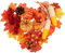 com-four® Juego de decoración otoñal de 49 Piezas - Decoración de Mesa para el otoño - Juego de Manualidades de Bricolaje para Cosecha y Coronas de Puertas - Decoración Grande dispersa