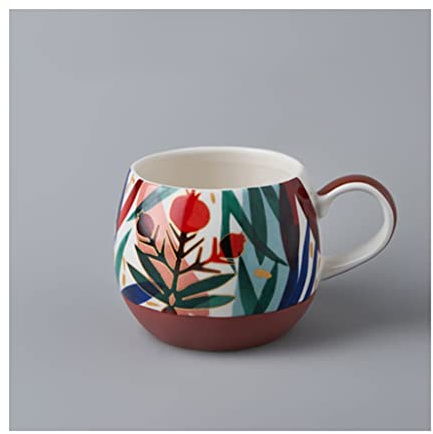 Mjölktekopp Modern Mugg Stor kapacitet Kaffekopp Keramisk kopp Hem Office Vattenkupa Lämplig for Skolans vardagsrum Fritidsrum Tekopp (Color : B)