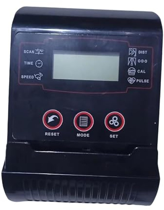 harayaa Moniteur Compteur de Vitesse podomètre pour la Marche Affichage LCD Compteur de fréquence Cardiaque numérique pour Machine de Mise en Forme de la