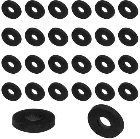 QUARKZMAN 30pcs Entretoises en Caoutchouc, Rondelles Caoutchouc Anti-Vibration Épaisses Amortisseur Coussins pour Accessoires Maison Voiture Réparation, 16.5mm OD x 6.5mm ID x 3mm Hauteur