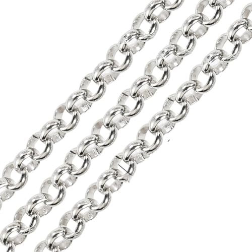 2Meters 1Meter Stainless Steel Chains Thick Necklace Bracelet Link Curban Curb Chains AH1496-Round6mm 2Meters