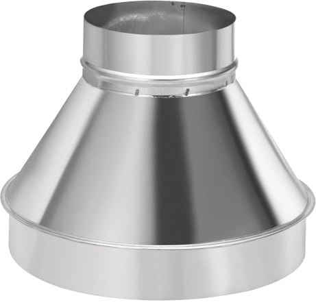 PATIKIL 12 Inch to 6 Inch Round Duct Reducer Increaser Connector, Galvanized Steel Air Duct Adapter Pipe Fitting for Bathroom Kitchen Inline Ventilation Systems, Silver Tone