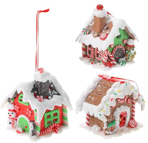 Toddmomy 3pezzi Casa Di Resina Luminosa Per Decorazioni Natalizie Adornamenti Appesi Per Interni Ed Esterni Atmosfera Festiva Incantevole