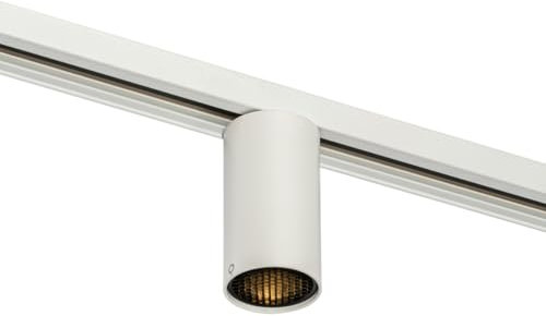 QAZQA Foco moderno blanco para sistema de riel monofásico GU10 35mm - Iconic Ruby Honey Metálica Redonda Adecuado para LED Max. 1 x 5 Watt