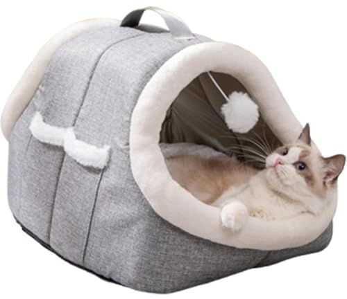 Niches pour Chats d'intérieur, grottes pour Chats d'intérieur | Lit pour Chat Couvert Amovible Maison pour Chat d'hiver | Maison de lit de Chat d'intérieur Lavable de Maison de Chat pour Le Chaton de