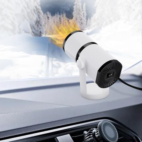 Auto Heizung12V Tragbar akku kfz Heizlüfter, 150W Schnelle Heizung Auto Fenster Defroster,2-in-1 Heizung/Kühlung Windschutzscheibe Heizung Fan