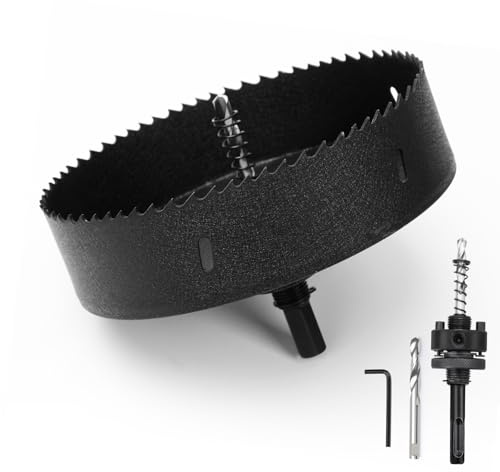 Lochsäge 170mm,Bi-Metall Bohrkrone set für Holz,Sechskant,SDS plus Schaft | Für Rigips, Dünne Metalle, Kunststoffe, Lochsägen Set