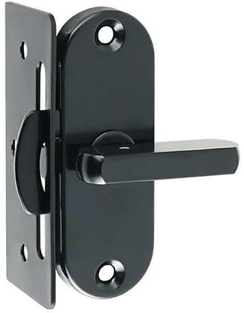 Serrure à loquet à loquet à 90 degrés, serrure à crochet de porte coulissante, serrure de grange en alliage d'aluminium, serrure de fenêtre de porte en bois, serrure à crochet de porte coulissante(Mat