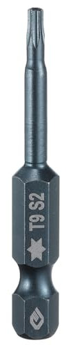 QUARKZMAN T9 Torx Bit Set, 50mm Länge Bitsatz 1/4 Zoll Sechskantschaft S2 Stahl Magnetisch für Schraubendreher Akkuschrauber Schrauben Werkzeug