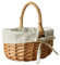 Easter Egg Hunt Gift Basket For Kids, Flower Crafts Flower Girl Basket Wooden With Handle Woven Shopping Foraging Valentines Gift Easter Box