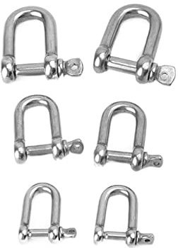 manille à chape, Manille en acier inoxydable, petite manille, accessoire de boucle, cordon de parachute 550 D, kit de manille de paracorde, bracelet, longe, ajusteur de survie, camp d'ancrage extérieu