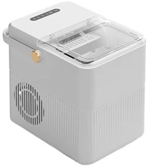 Facile da usare Macchina for il ghiaccio elettrica portatile da banco, 15 kg in 24 ore, 9 cubetti a forma di proiettile pronti in 6 minuti, perfetta for feste e bar di casa perfetto per la casa(Bianco