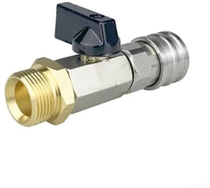 Válvula de bola de acero inoxidable M2214 para lavadora a presión con conector rápido de 14 pulgadas e interruptor de encendido/apagado