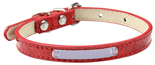 Verstellbares Halsband mit Gravurplatte, abnehmbares, leichtes Halsband, Name, Telefonnummer, Hundehalsbänder mit Namensschildern
