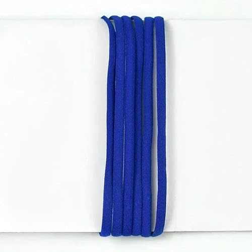 Banda elástica de nailon de 5 mm para colgar en las orejas, cuerda elástica de goma, cordón con núcleo de aceite, cordón elástico para costura y manualidades, color azul rey, 5 mm, 10 metros