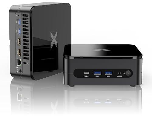 DREAMFYRE Mini PC i7‑12700H hasta 4,7GHz, 32GB RAM DDR4, 1TB SSD M.2, ordenador de sobremesa compacto, triple pantalla 4K@60Hz HDMI/Type‑C, USB 3.2, Wi‑FI 6, BT 5.2, VESA, Mini PC Gamer