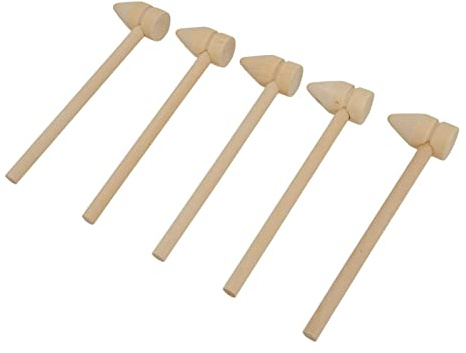 Yctze : Holzhammer 35 Stück Holzhammer Knockout Kinderspielzeug Zerbrechliche Schokolade Zum Knacken von Meeresfrüchten Werkzeug Handwerk Holzkrabbe Spielzeug & Spiele/ &