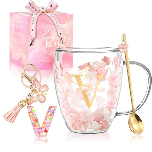 Gåvor till kvinnor, latte macchiato-glas, födelsedagspresent för kvinnor, personliga dubbelväggiga kaffeglas, jul, alla hjärtans dag, mors dag, present till henne
