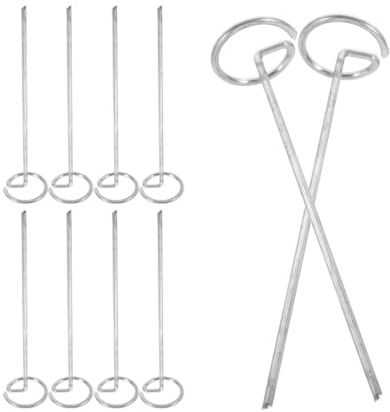 iplusmile Lot de 20 Piquets Métalliques G 152 Mm en Acier Galvanisé, Pointes Aiguës, Fixation Solide pour Toiles de Paillage, Gazon Synthétique et Tentes, Accessoires Essentiels pour Jardin