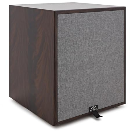 AVCOM Active Subwoofer 12 Inch Woofer 250W Class D Amplifier Walnut