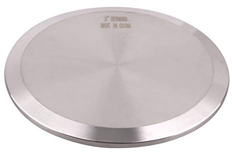 DERNORD Stainless Steel 304 Sanitary Fitting Clamp End Cap fits Tri-Clamp Ferrule Flange (3 (76mm) Tube OD)