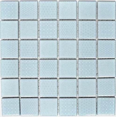 Piastrella a mosaico in ceramica, azzurro, Celadon Heritage Aqua per pareti, bagno, WC, docce, specchi piastrellati, rivestimento per vasca da bagno, WB16-0402
