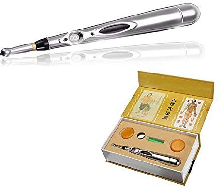 DMZK Elettronica Agopuntura Pennain Acciaio Inox,Penna per Agopuntura Penna per Massaggio Rilievo del Dolore Apparecchio