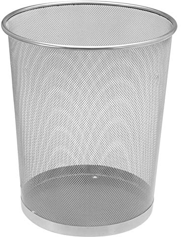 Spetebo Corbeille à papier en métal 13 l, Métal, gris, 28x26 cm
